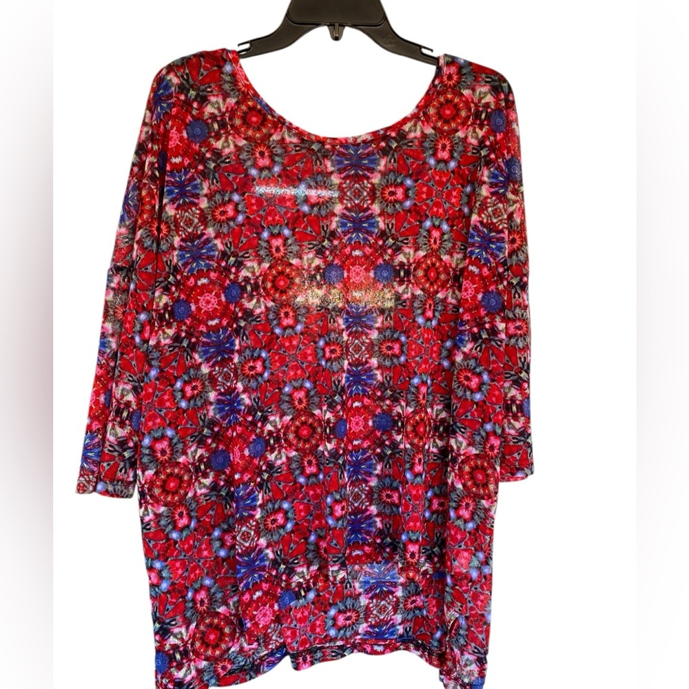 VTG Alberto makali semi sheer L Women’s Top Multicolor floral layering style